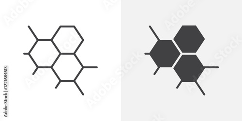 Hormones icon Outline vector sign