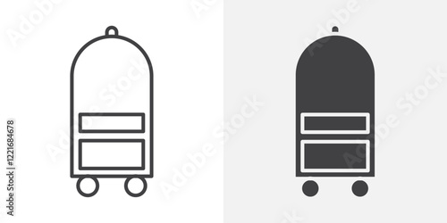 Hotel service icon Outline vector sign