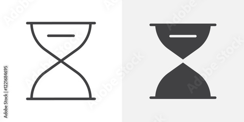 Hourglass icon Outline vector sign