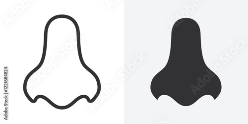 Human nose icon Outline vector sign