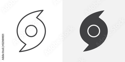 Hurricane icon Outline vector sign