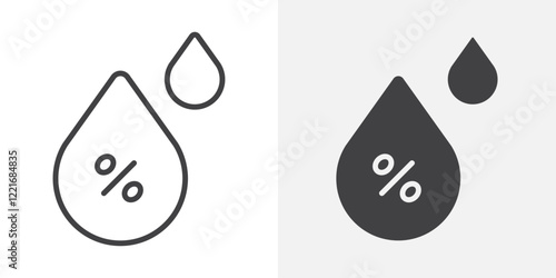 Humidity icon Outline vector sign