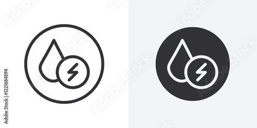 Hydroelectric energy icon Outline vector sign