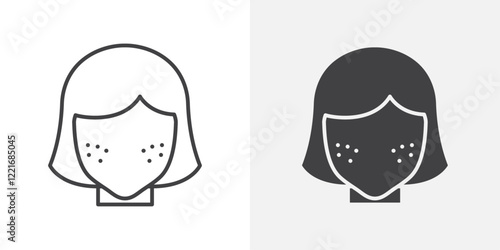 Acne icon Outline vector sign