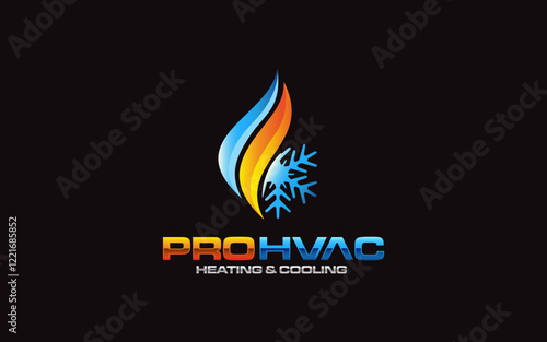 Illustration graphic vector of plumbing, heating, and cooling service company logo design template