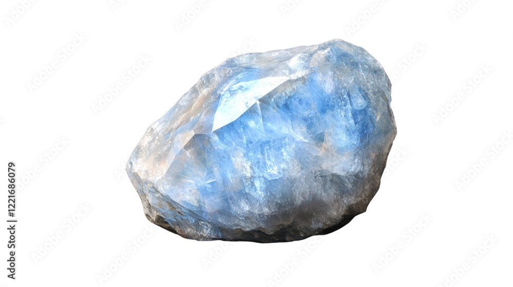 Celestial Blue Calcite: An iridescent blue calcite crystal, with a translucent, multifaceted texture, displays a captivating interplay of light and shadow. The unique. Celestial Blue Calcite: An iridescent blue calcite crystal, with a translucent, multifaceted texture, displays a captivating interplay of light and shadow. The unique.