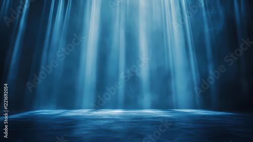 dark blue light beams