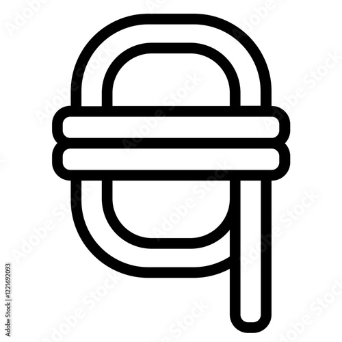 Rope Noose Knot Line Icon