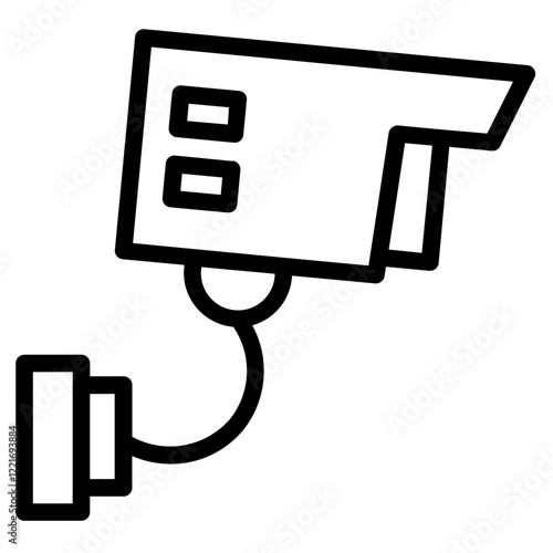 Cctv Video Camera Line Icon