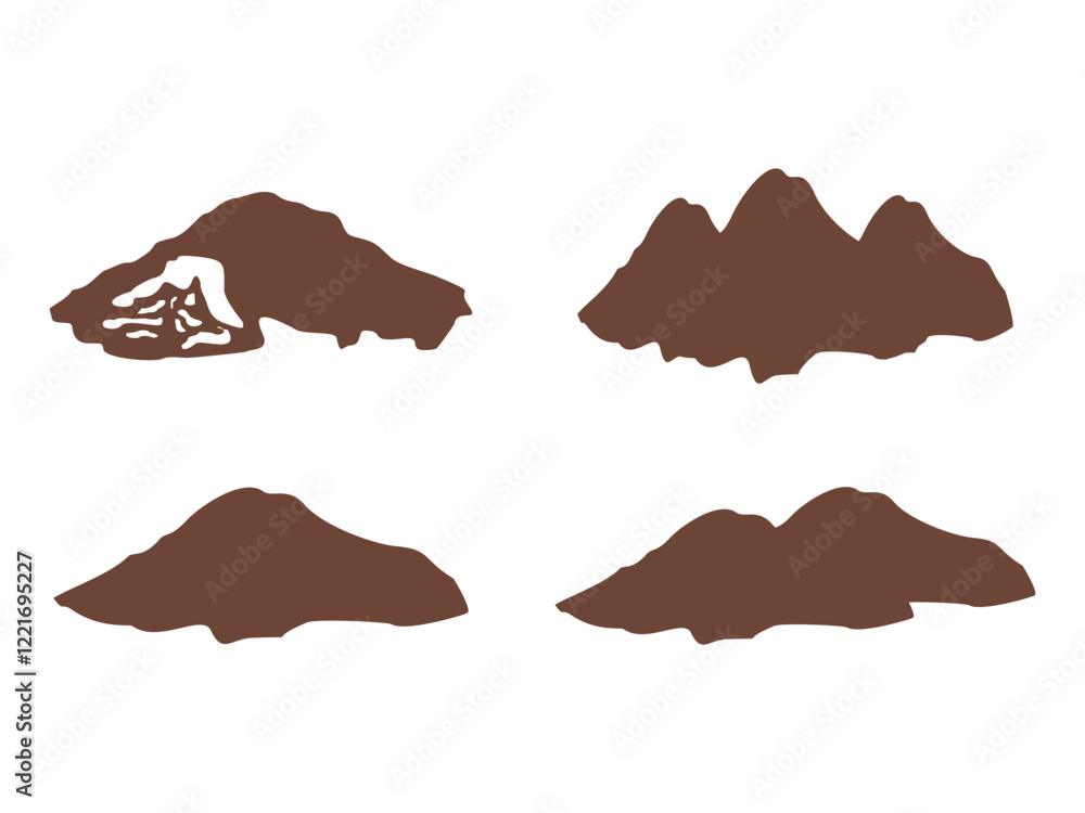 Pile of soil for agricultural vector illustration on transparent background Pile of soil for agricultural vector illustration on transparent background