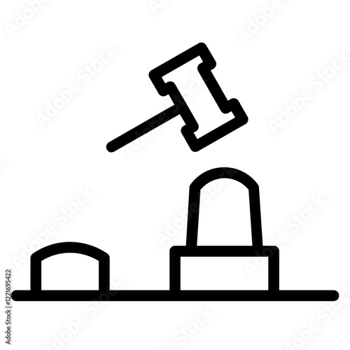 Mole Game Whack Line Icon
