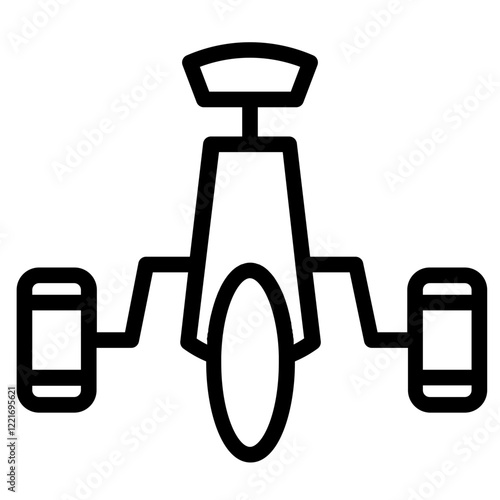 Unicycle Carnival Circus Line Icon