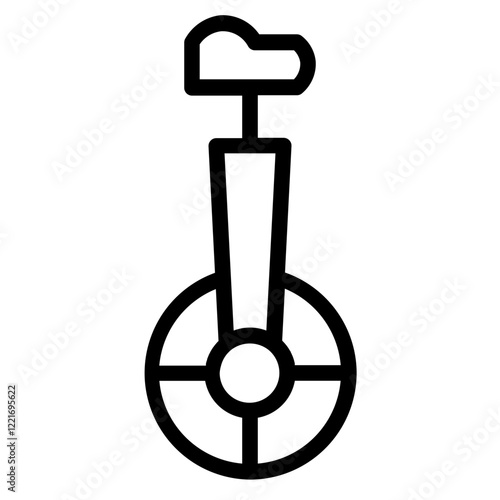 Unicycle Carnival Circus Line Icon