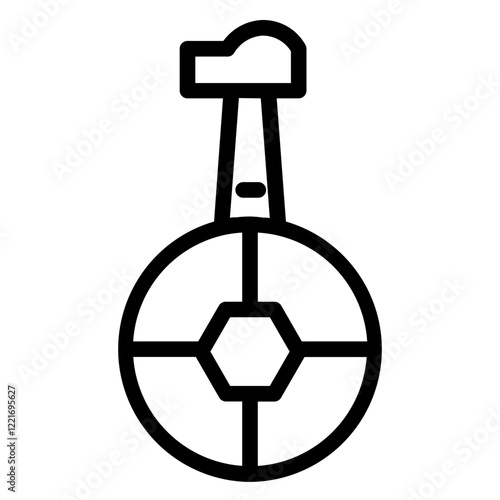 Unicycle Carnival Circus Line Icon