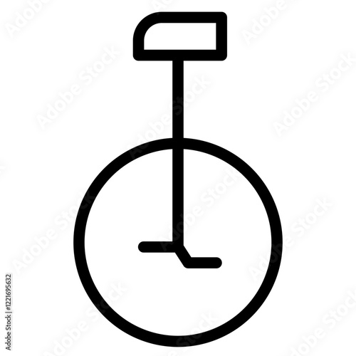 Unicycle Carnival Circus Line Icon