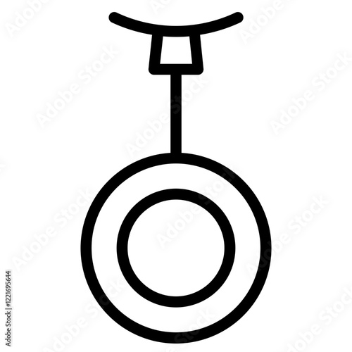 Unicycle Carnival Circus Line Icon