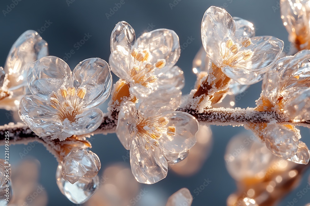 Frozen Blossoms Encased In Icy Crystal Beauty Frozen Blossoms Encased In Icy Crystal Beauty