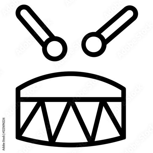 Band Bass Circus Line Icon