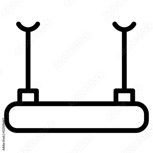 Acrobatic Aerial Gym Line Icon