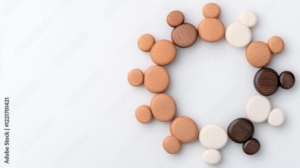 Stylish Arrangement Of Round Cookies In Circular Pattern On Light Background Stylish Arrangement Of Round Cookies In Circular Pattern On Light Background