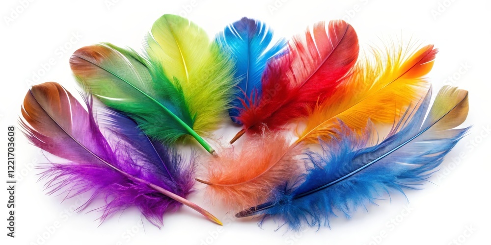 Colorful Feathers Arrangement Colorful Feathers Arrangement