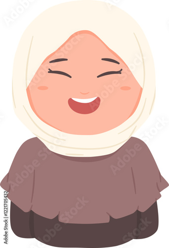 illustration of a hijab girl