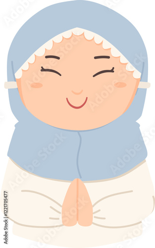 Cute hijab girl smiling