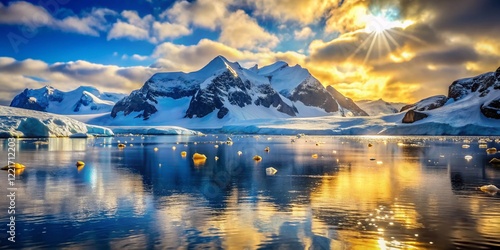 Antarctic King George Island Admiralty Bay Bokeh Landscape Photography photo