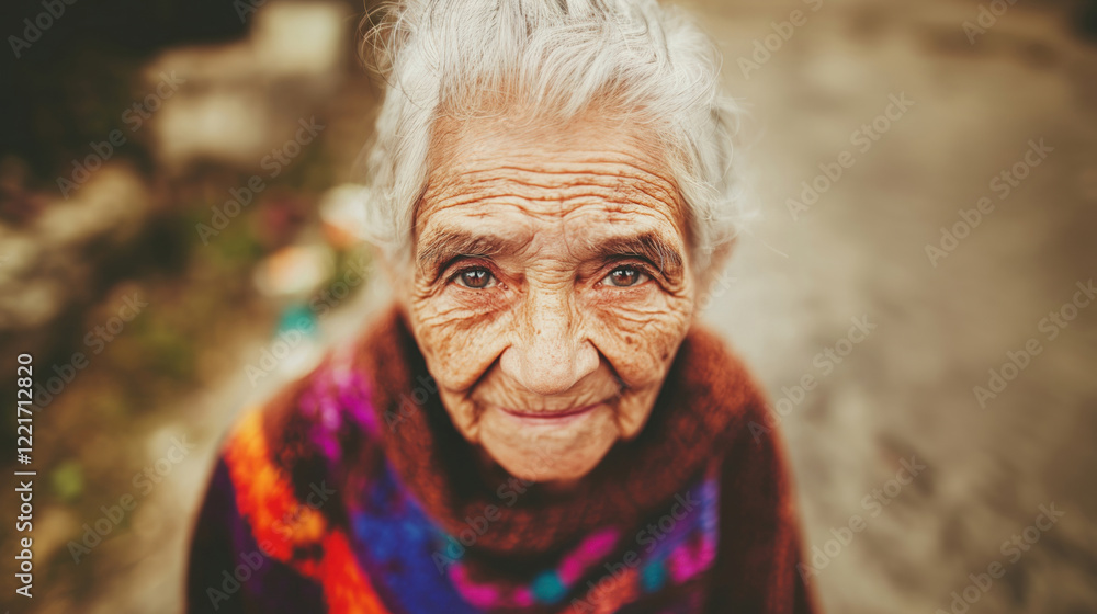 A close-up portrait of an elderly woman with expressive eyes, smiling warmly, showcasing the beauty and depth of aging. A close-up portrait of an elderly woman with expressive eyes, smiling warmly, showcasing the beauty and depth of aging.
