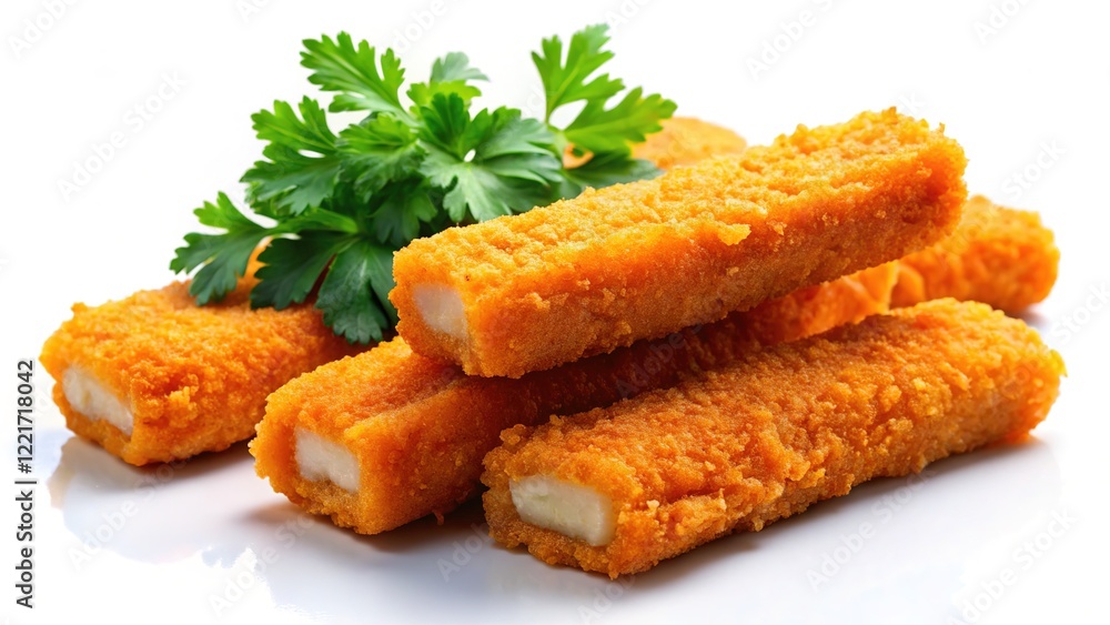 Delicious Fish Fingers with Parsley - High-Quality Food Photography Delicious Fish Fingers with Parsley - High-Quality Food Photography
