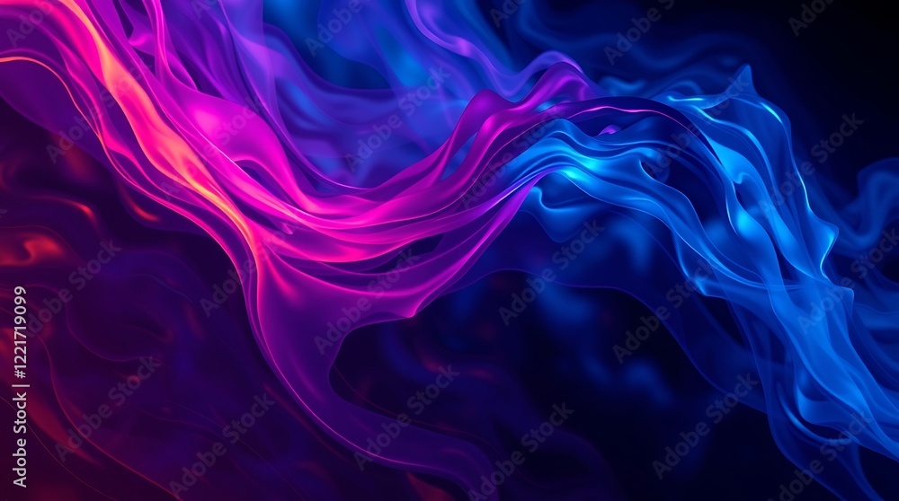 Abstract Flowing Neon Colors Design Abstract Flowing Neon Colors Design