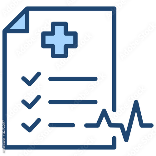 Medical Evaluation Blue Icon