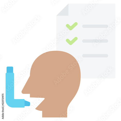 Asthma Assessment Flat Icon