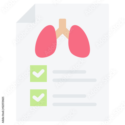 Asthma Assessment Flat Icon