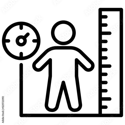 Body Mass Index Outline Icon