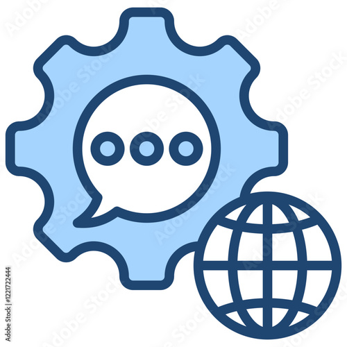 Universal Grammar Blue Icon