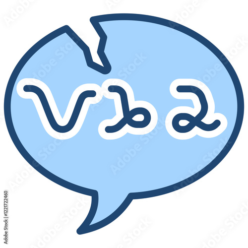 Endangered Language Blue Icon