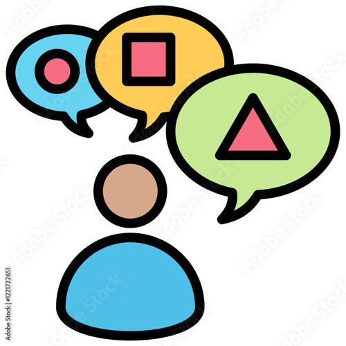 Multilingualism Outline Color Icon