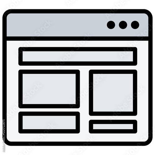 Frame Semantic Outline Color Icon