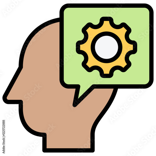 Cognitive Linguistic Outline Color Icon