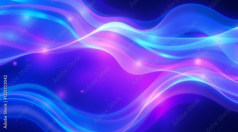 Fototapeta premium Abstract Neon Wave Background Design
