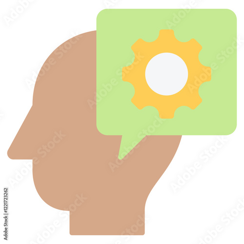 Cognitive Linguistic Flat Icon