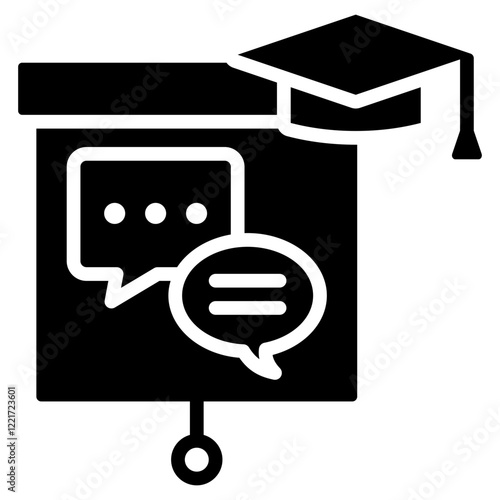 Bilingual Education Glyph Icon