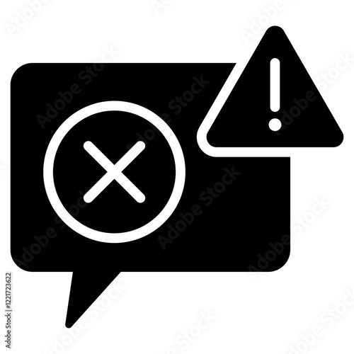 Speech Error Glyph Icon