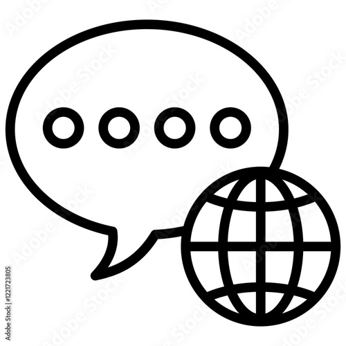Language Universals Outline Icon