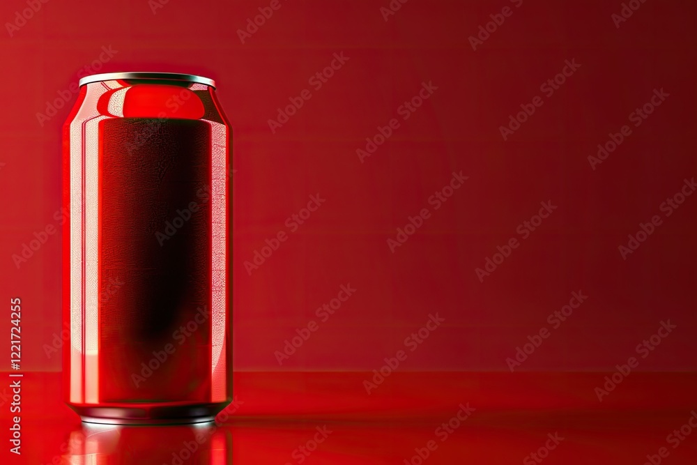 High Quality Visual of Blank Red Silver Can 500 Ml High Quality Visual of Blank Red Silver Can 500 Ml