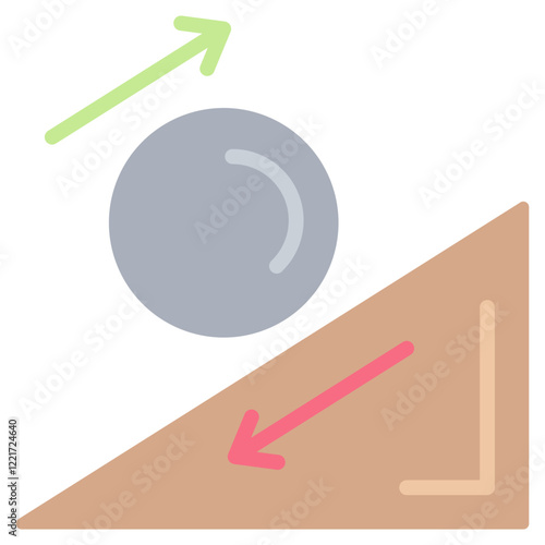 Friction Flat Icon