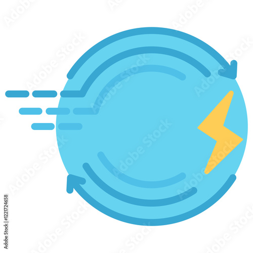 Kinetic Energy Flat Icon