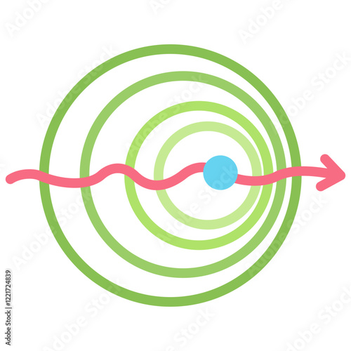 Doppler Effect Flat Icon