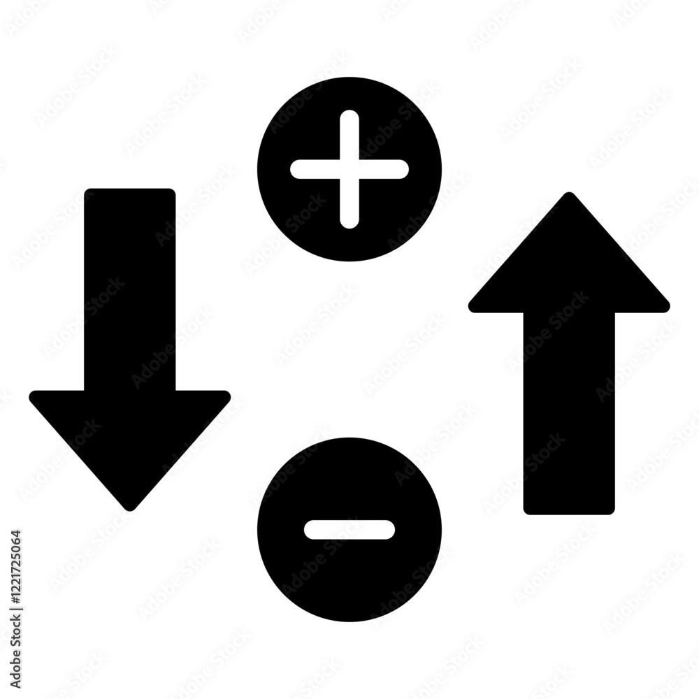 Obraz premium Coulombs Law Glyph Icon